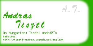 andras tisztl business card
